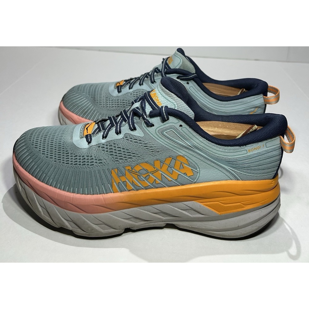 Hoka One One Womens Bondi 7 US 1110531 BHBI Blue Haze Running Shoes Size 8.5